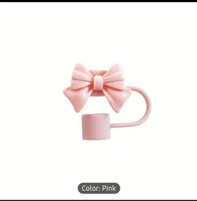 1PC Cute Bow Straw Cap Cover