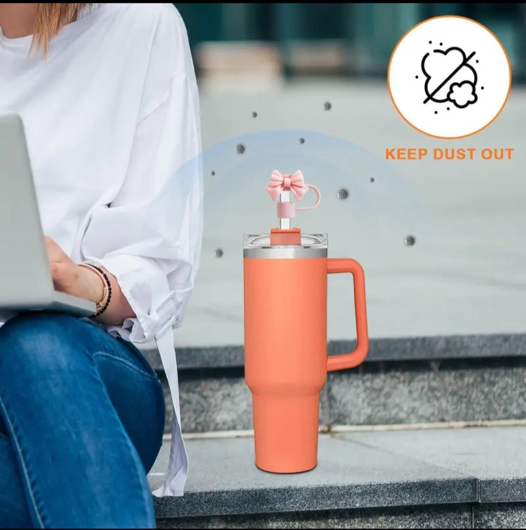 1PC Cute Bow Straw Cap Cover