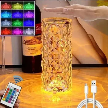 Crystal Table Night Light 16 Colors Lamp