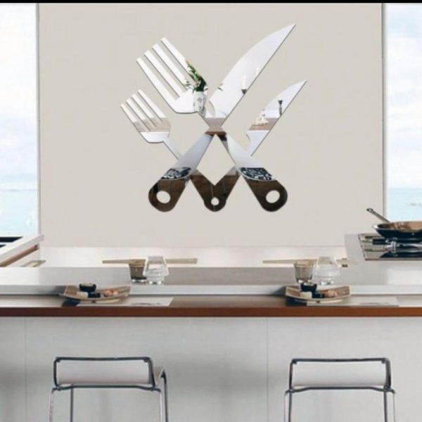 Knife & Fork Kitchen Acrylic Mirror