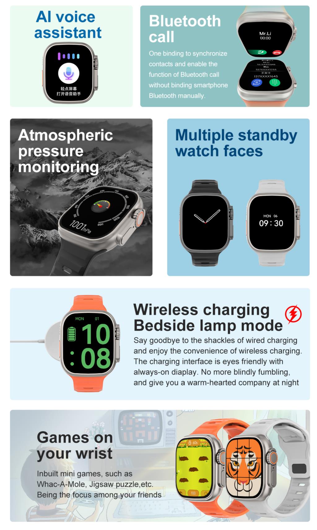 T900 Ultra 100% Original Waterproof Smart Watch Big 2.09