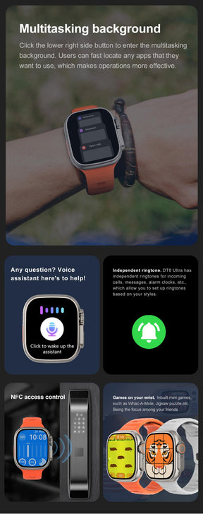 T900 Ultra 100% Original Waterproof Smart Watch Big 2.09