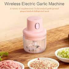 250ml Pink Usb Wireless Electric Garlic Masher Sturdy Press Mincer Vegetable