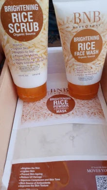 Bnb Whitening Rice Extract Bright & Glow Kit
