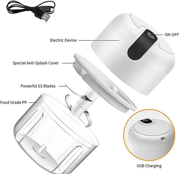 Rechargeable Kitchen Electric Food Processor Chopper